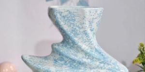 Sky Blue RD Design Peacock Shape Flower Pot