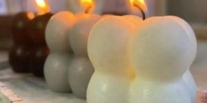 White Bubble Candles