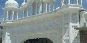 White Marble Temple Gate Construction Service