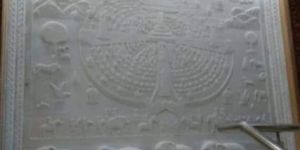 Marble Stone Elephant Decorative Wall Mural