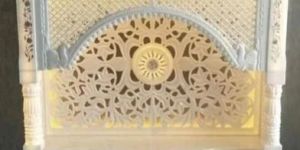 Rectangular White Marble Temple