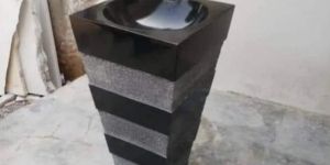 Square Marble Pedestal Wash Basin