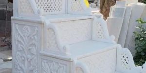 White Carved Masjid Membrane Marble Handicrafts