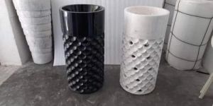 White Marble Pedestal Wash Basin