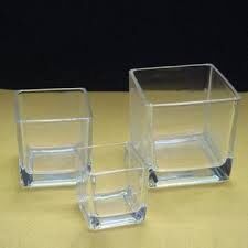 Square Glass Candle Votive