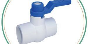 Solid UPVC Ball Valve Long Handle M S Plate
