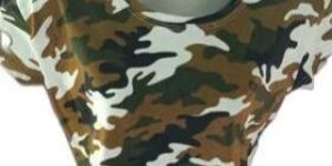 Ladies Military Print Top