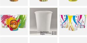 90ml Paricott Printed Paper Cup