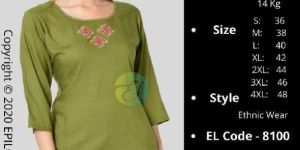 EPILOG Women Embroidered Straight Tunic Top
