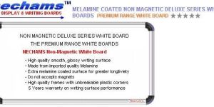 Non Magnetic Deluxe Series White Boards