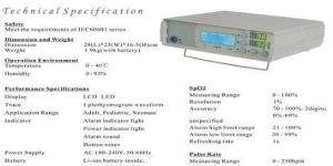 Tabletop Pulse Oximeter