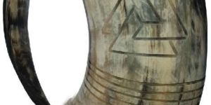 BUFFALO HORN MUGS CARVING