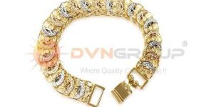 Three Tone Plated Mens Bracelet