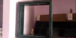 Solid Window Frame with Double Kani Molding and Paitam Cutti