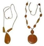 Round Pendent Resin Necklace