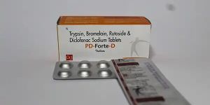 Trypsin, Bromelain, Rutoside And Diclofenac Sodium Tablets