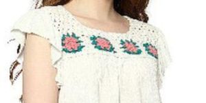 Ladies White Hand Croatia Top