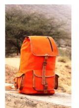 Vintage Genuine Leather Unisex Canvas Backpacks