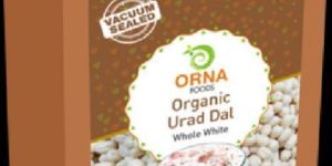 ORNA Organic Urad Dal White Whole Vacuum Packed 500g