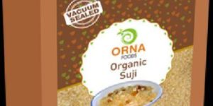 ORNA Organic Wheat Suji Vacuum Packed 500g