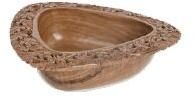 Walnut Wood Triangular Bowl