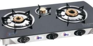 TRIPLE BURNER AUTO GLASS TOP STOVE