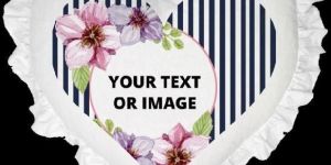 White Heart Shaped Cushion