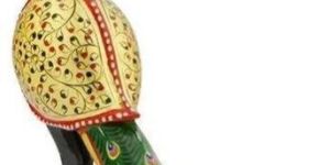 Wooden Peacock Statue