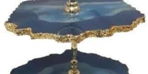 Marble Agate Cake Stand