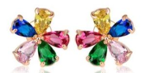Cubic Zircon Stud Earrings