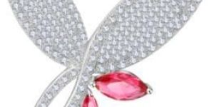 Platinum Plated Brooch