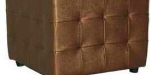 Leather Ottoman