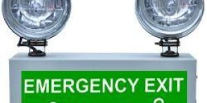 Industrial Emergency Light with Exit