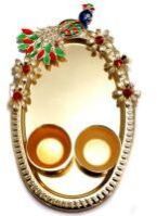 Peacock Design Small Puja Plate