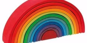 Wooden Rainbow Stacker Toy