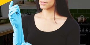 Natural Rubber Flocklined Gloves