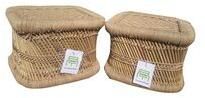 Pair Bamboo Kids Ottoman Newborn Photography Prop Kids Handmade Ottoman