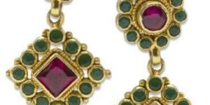 Silver Gold Plated Quad Earrings