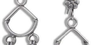 Silver Oxidised Arrow Drop Earring