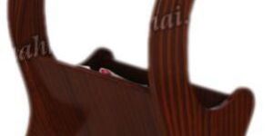 Wooden Table with Book Rack