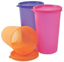 Plastic Water Glass with Lid