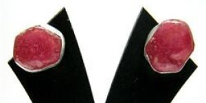 RUBY ROUGH EARRINGS