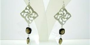 SMOKY QUARTZ FACET EARRINGS