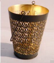 CHRISTMAS HOME DECORATION METAL BASED CANDLE VOTIVE