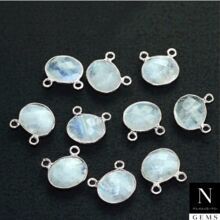 Stone Connector 9x11mm Oval Shape Cat Double bail9x11mm Oval Shape Cat Double Bail Stone Connector