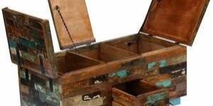 Rewclaim Wood Trunk Cum Coffee Table