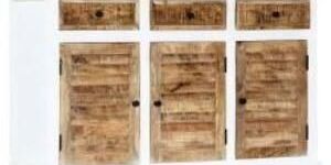 White Wash Mango Wood Storage Cabinet