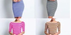 Women Dresses Fashion Straight Summer Stripes Ladies Casual Round Neck Slim Fit