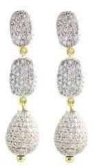 Pave Diamond Bead Earring