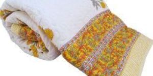 Sunflower Printed Jaipuri Cotton Quilt